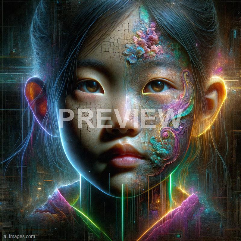 11478 - a-girl-s-face-resembles-an-old-weathered-painting-wit_250704101757_00001